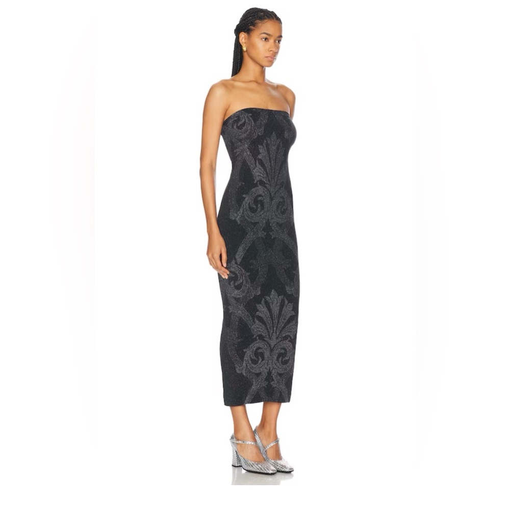 NWT Wolford X Etro Limited Editon Metallic Jacquard Dress - Black/Silver size S